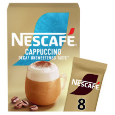 Nescafe Gold Cappuccino Decaf Unsweetened Taste Coffee Sachets