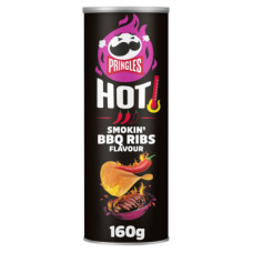 Pringles Hot Smokin BBQ Ribs Flavour 160g