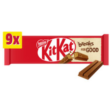 Kit Kat 2 Finger Milk Chocolate Biscuit Bar, 9 Pack