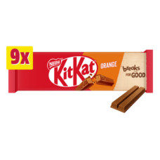 Kit Kat 2 Finger Orange Chocolate Biscuit Bar, 9 Pack