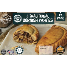 The Phat Pasty 6 Traditional Cornish Pasties 6 Pack x 283g (1.7kg)  FROZEN