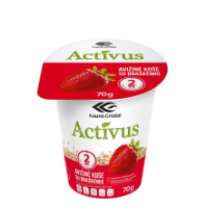 Kauno Grudai - Activus Oatmeal Porridge with Strawberries 60g