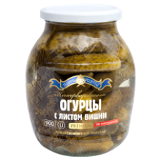 Teshchiny Recepty - Pickled Cucumbers with Cherry Leaves 900ml