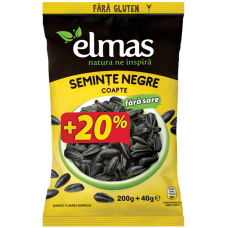 Elmas - Roasted, Black & Unsalted Sunflower Seeds / Seminte Floarea Soarelui Negre Fara Sare 200g