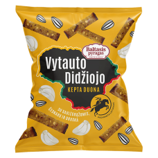 Baltasis Pyragas - Fried Bread Sticks with Sunflower Seeds Garlic and Salt 100g