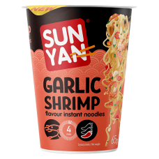 Sun Yan - Asian Style Cup Noodles Garlic and Shrimp Flavour 65g