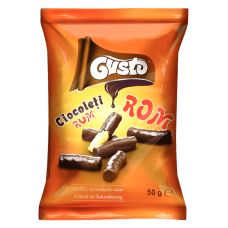Gusto - Chocolate Corn Puffs With Rum Flavor 50g