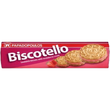 Papadopoulos - Sandwich Biscuits with Strawberry 200g