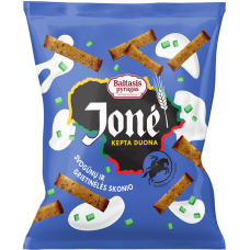 Baltasis Pyragas - Fried Bread Sticks Sour Cream and Onion Flavour 100g