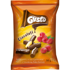Gusto - Chocolate Corn Puffs with Raspberry Flavor 50g