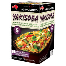Ajinomoto Vegetable Yakisoba Noodles, 6 Pack x 255g (1.53kg)  FROZEN