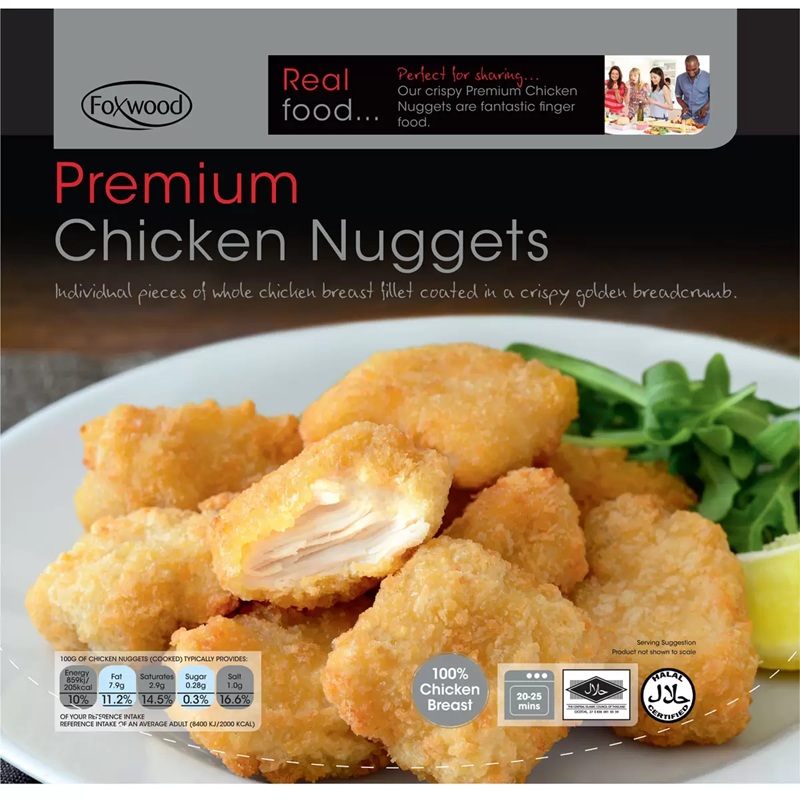 Foxwood Premium Chicken Nuggets 2kg  FROZEN