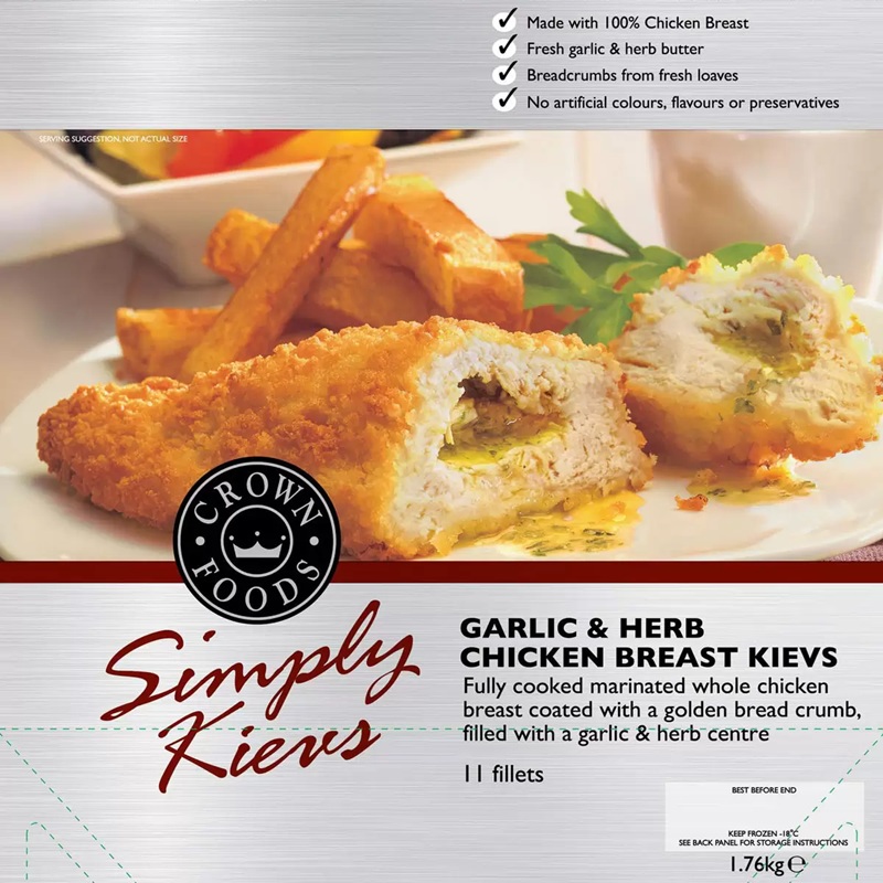 Garlic and Herb Chicken Breast Kievs 11 Pack/1.76kg  FROZEN