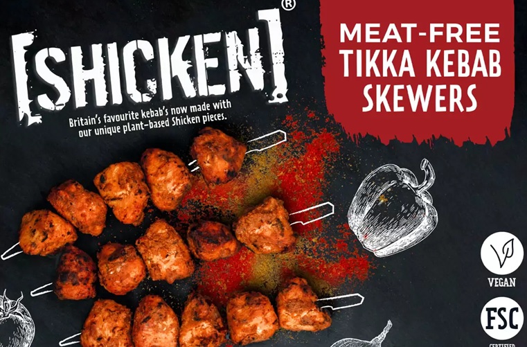 Shicken Vegan Meat-Free Tikka Kebab Skewers 960g  FROZEN