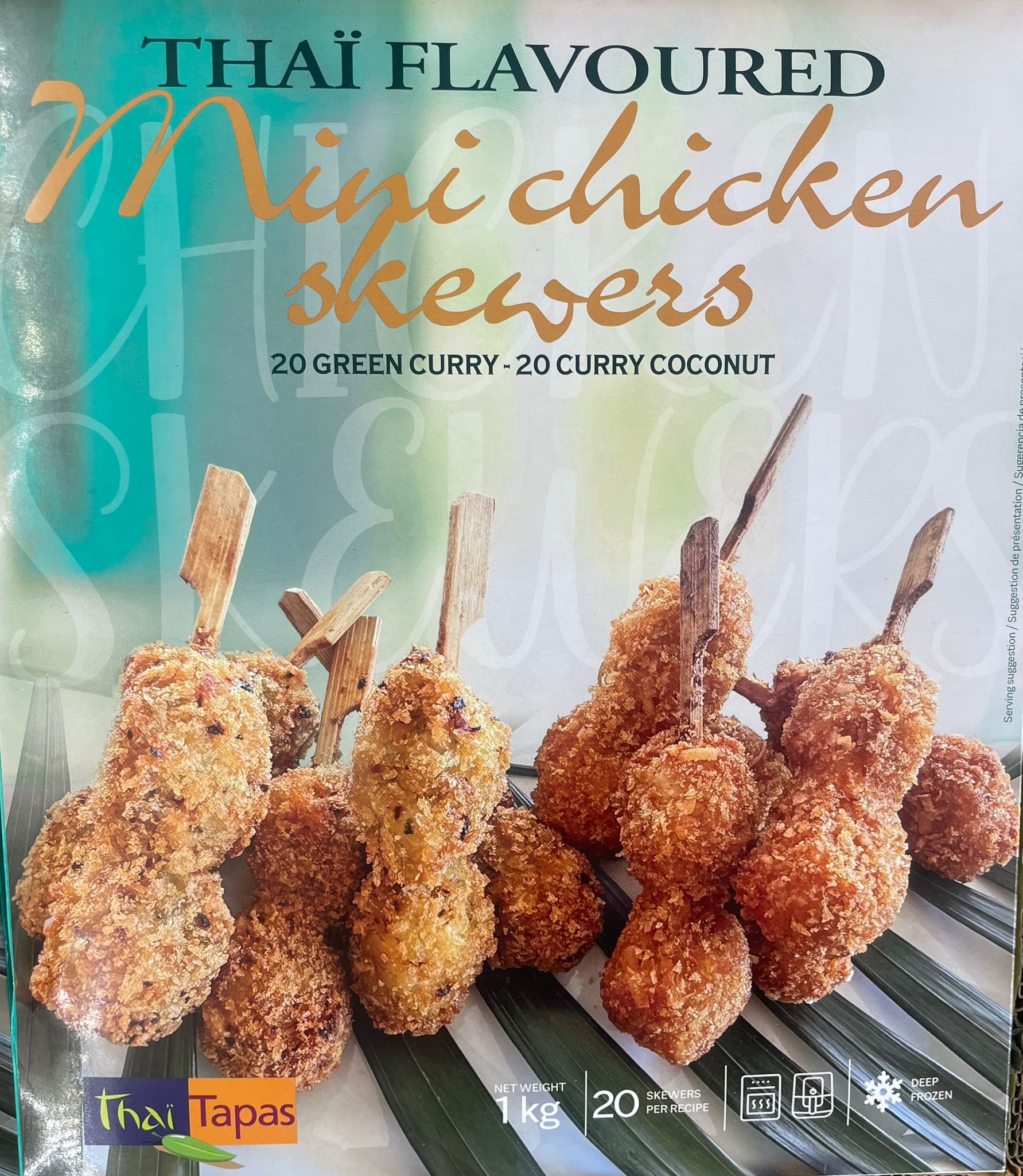 Thai Flavored Mini Chicken Skewers 1kg  FROZEN