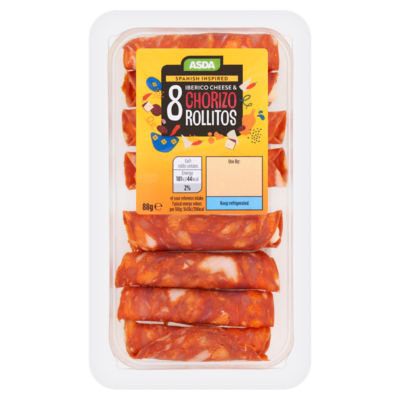 ASDA 8 Iberico Cheese & Chorizo Rollitos
