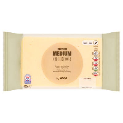 ASDA British Medium Cheddar 400g