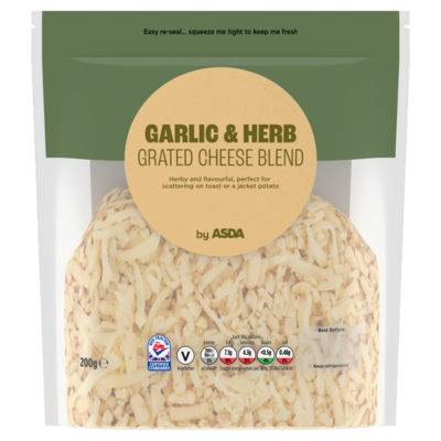 ASDA Garlic & Herb Grated Cheese Blend 200g
