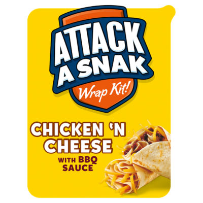 Attack A Snak Chicken 'n Cheese Wrap Kit with BBQ Sauce
