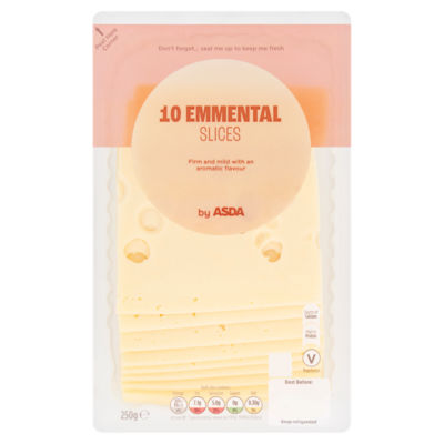 ASDA 10 Emmental Cheese Slices
