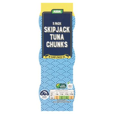 ASDA Skip Jack Tuna Chunks in Sunflower Oil 3 x 80g