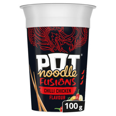 Pot Noodle Fusions Chilli Chicken Instant Snack Noodle