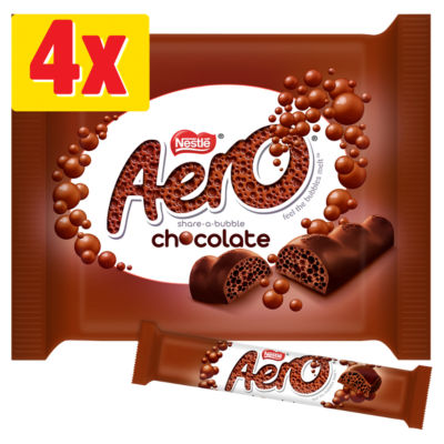 Aero Milk Chocolate Bubbly Bar 4 Pack 4x27g