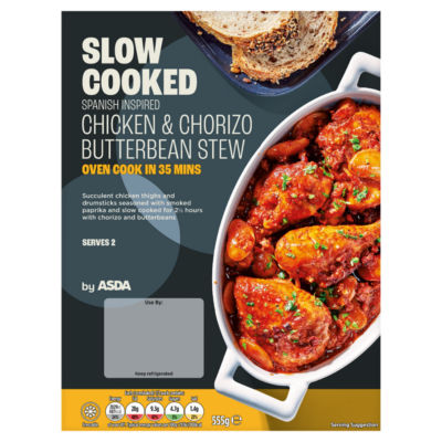 ASDA Slow Cooked Spanish Inspired Chicken & Chorizo Butterbean Stew 555g