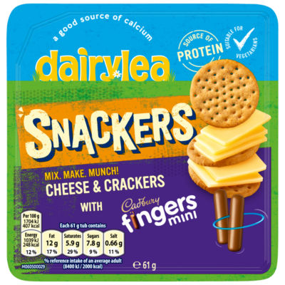 Dairylea Snackers Mini Chocolate Cookies Convenience Meals 61g