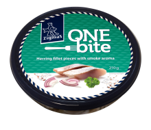 One Bite - Herring Fillet Pieces with Smoke Aroma 210g