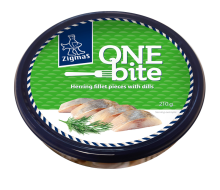 One Bite - Slightly Salted Herring Fillet with Dill 210g