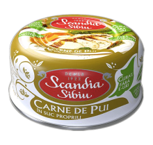 Scandia Sibiu - Chicken Meat in its Own Juice 300g / Carne de pui in suc propriu EO