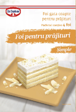 Dr.Oetker - Simple Sheets for Cakes / Foi simple pentru prajituri 440g