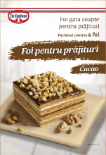 Dr.Oetker - Cocoa Sheets for Cakes / Foi cu cacao pentru prajituri 440g
