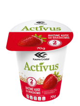 Kauno Grudai - Activus Oatmeal Porridge with Strawberries 60g