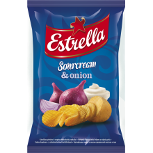 Estrella - Sour Cream and Onion Flavour Crisps 130g