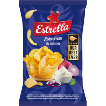Estrella - Sour Cream & Onion Flavour Crisps 180g