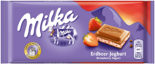 Milka - Milk Chocolate with Strawberry and Yogurt Filling 100g