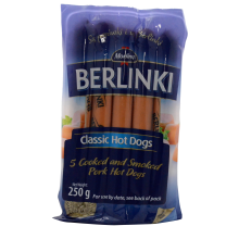 Morliny - Berlinki Classic Hot Dogs Sausages 250g
