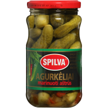 Spilva - Hot Pickled Gherkins 330g