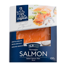Zigmas - Salted Sliced Salmon Fillet in Vacuum 100g
