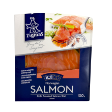 Zigmas - Smoked Sliced Salmon Fillet in Vacuum 100g