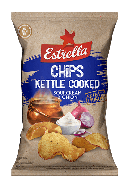 Estrella - Kettle Potato Crisps Sour Cream and Onion 120g
