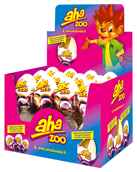 Aha - Zoo Milk Chocolate Egg with Surprise Toy 20g