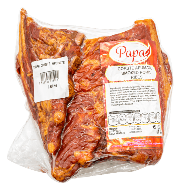 Papa - Smoked Pork Ribs kg ~0.6-0.8kg / Coaste Afumate
