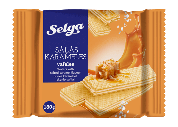 Selga - Wafers Salted Caramel Flavour 180g
