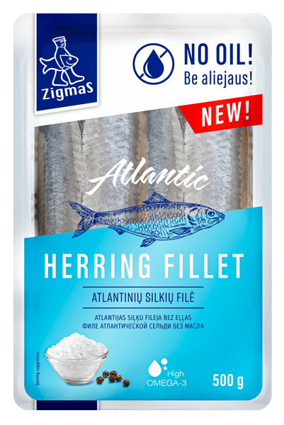 Zigmas - Salted Atlantic Herring Fillets without Oil 500g