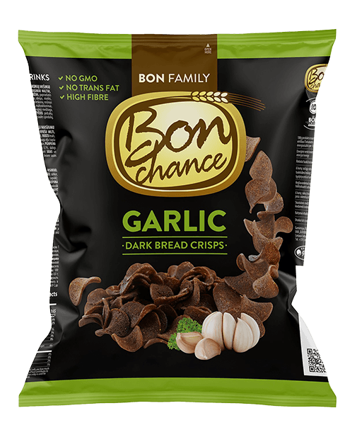 Bon Chance - Dark Bread Crisps with Garlic 120g
