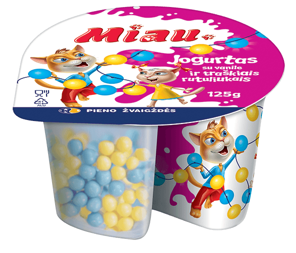 Pieno Zvaigzdes - Yogurt Vanilla with Cranchy Balls 115g+10g