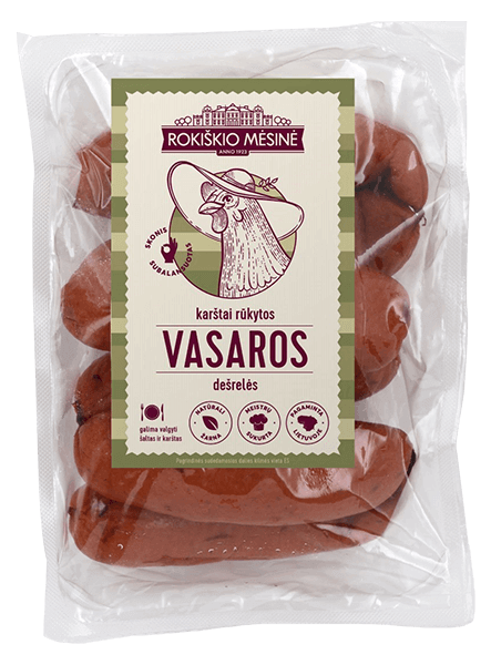 Rokiskio Mesine - Vasaros Hot Smoked Sausages 570g
